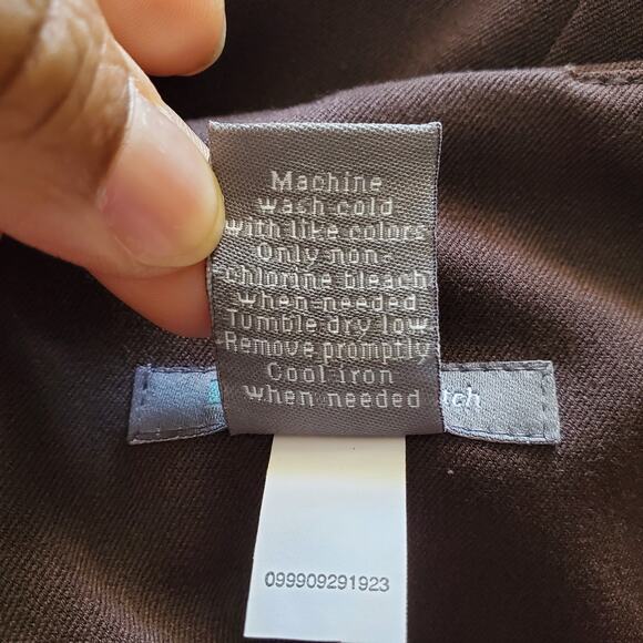 Apt. 9 Stretch Brown Straight Pencil Belted Skirt 14 - Picture 4 of 4